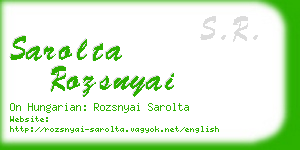 sarolta rozsnyai business card